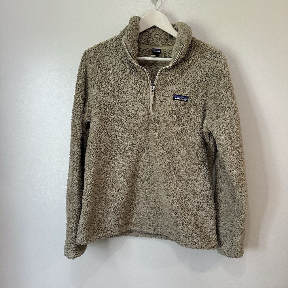 Patagonia Los Gatos 1/4 Zip Women's Pullover Sherpa Tan/beige Sz. Large Outdoor